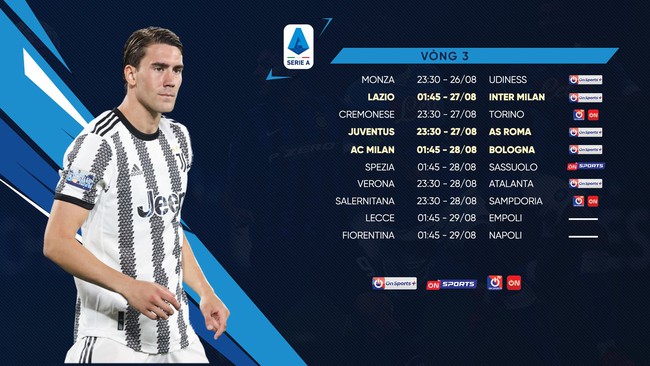 Lịch phát sóng trực tiếp bóng đá châu Âu cuối tuần: Juventus đại chiến AS Roma - Ảnh 3.