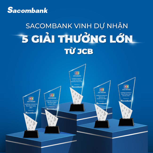 Sacombank nhận 5 giải thưởng lớn về giải pháp mới và tăng trưởng doanh số thẻ từ JCB - Ảnh 2.
