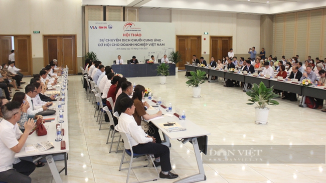 Hội thảo Sự dịch chuyển chuỗi cung ứng – cơ hội cho các doanh nghiệp Việt Nam do UBND tỉnh Bình Dương phối hợp tổ chức ngày 15/9. Ảnh: Trần Khánh
