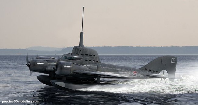 Kỳ lạ dự án thiết kế tàu ngầm bay của kỹ sư Liên Xô - Kỳ 1 - Ảnh 3.
