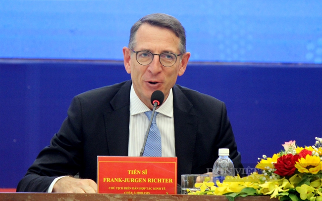 TS. Frank Jurgen Richter - Chủ tịch Diễn đàn Hợp tác Kinh tế Châu Á Horasis. Ảnh: Trần Khánh