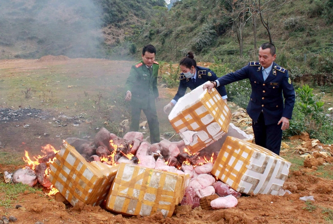 Lai Châu: Tiêu huỷ 450kg mỡ lợn không rõ nguồn gốc - Ảnh 1.