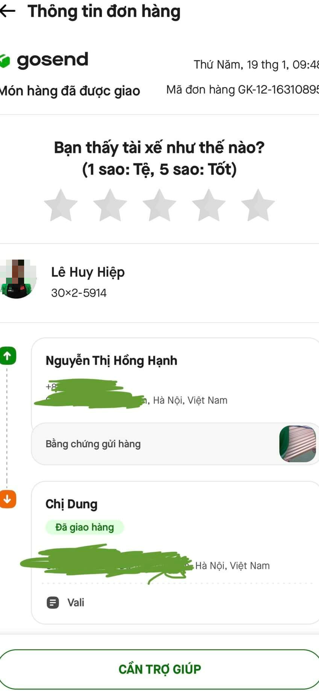 Cô gái trẻ bị tài xế xe ôm công nghệ &quot;tống tiền&quot; khi đặt dịch vụ giao hàng qua app - Ảnh 2.