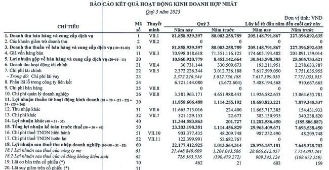 Tập đoàn BGI (VC7) báo lãi quý III tăng 22 lần so với cùng kỳ, đạt mức kỷ lục - Ảnh 1.