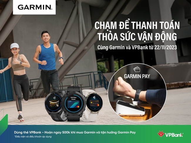 VPBank – ngân hàng đầu tiên tại Việt Nam triển khai hình thức thanh toán một chạm Garmin Pay - Ảnh 1.