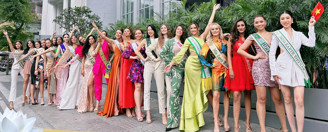 Nhan sắc xinh đẹp của dàn thí sinh Miss Earth 2023 khi &quot;đọ sắc&quot;, Hoa hậu Lan Anh bị &quot;lép vế&quot;? - Ảnh 1.