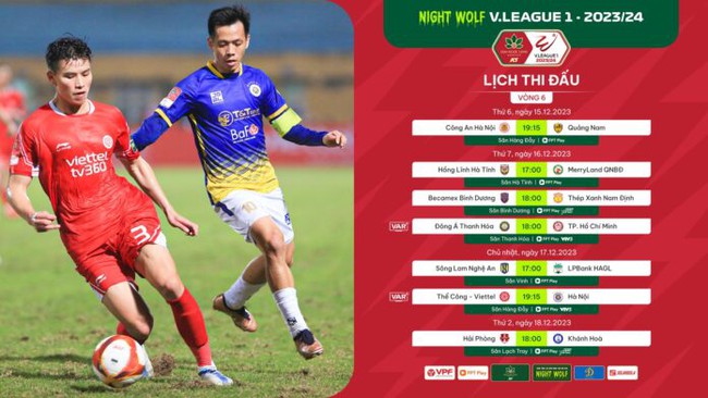 Lịch phát sóng trực tiếp vòng 6 V.League 2023/2024: &quot;Derby thủ đô&quot; Viettel vs Hà Nội FC - Ảnh 1.