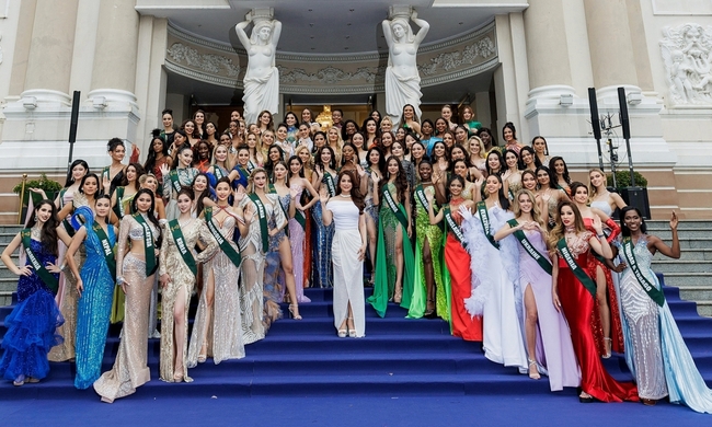 90 thí sinh Miss Earth 2023 mặc gợi cảm &quot;đọ sắc&quot;: Hoa hậu Lan Anh, mỹ nhân Hàn Quốc nổi bật nhất? - Ảnh 1.