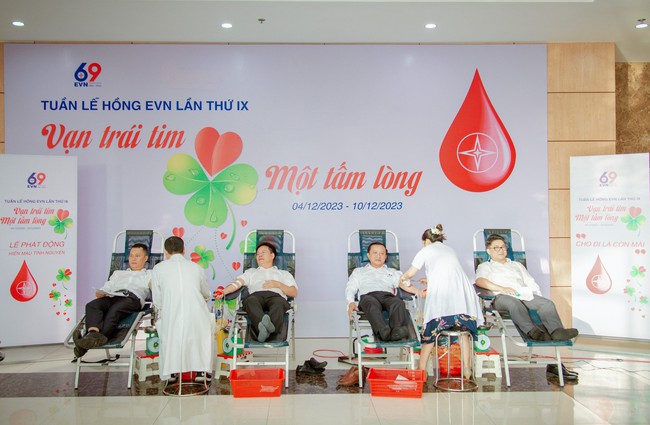 Cán bộ công nhân viên Điện lực TT-Huế hiến 157 đơn vị máu nhân Tuần lễ hồng EVN lần thứ IX năm 2023  - Ảnh 1.