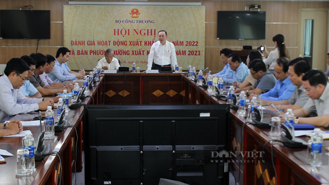 Hội nghị đánh giá hoạt động xuất khẩu gạo năm 2022 và bàn phương hướng xuất khẩu gạo năm 2023 do Bộ Công Thương tổ chức. Ảnh: Trần Khánh