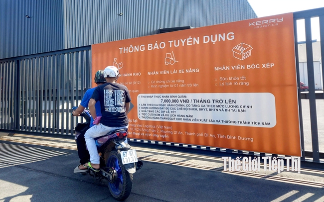 Người lao động tìm hiểu cơ hội việc tại KCN Sóng Thần (TP.Dĩ An). Ảnh: Trần Khánh