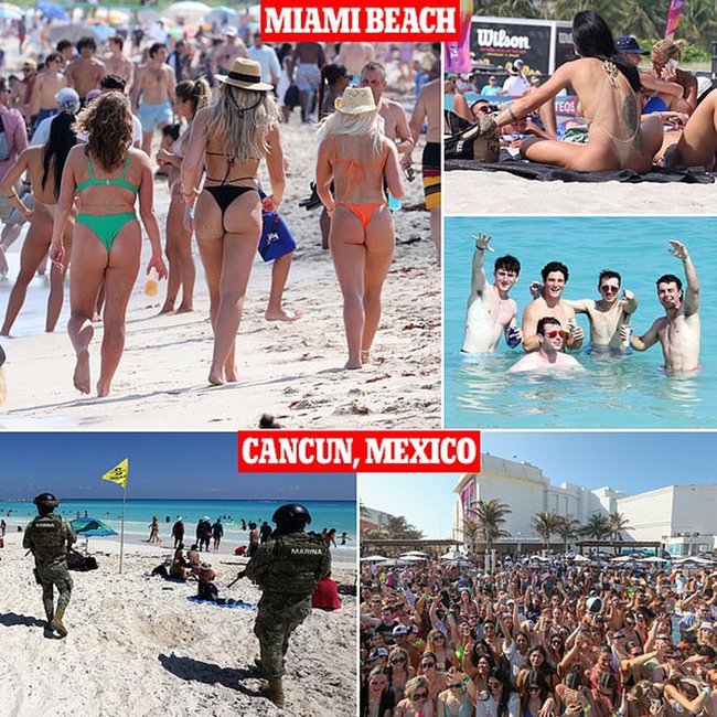 Du khách Mỹ đổ xô đi nghỉ xuân, các bãi biển Florida tràn ngập “chân dài bikini” và cảnh tiệc tùng - Ảnh 2.