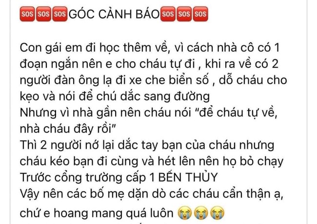 Nghệ An: Thực hư thông tin người lạ dụ dỗ để bắt cóc trẻ em ở thành phố Vinh - Ảnh 1.