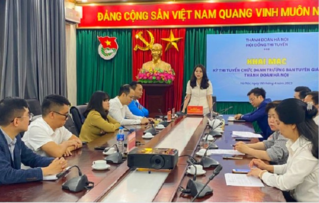 Thành đoàn Hà Nội tổ chức thi tuyển chức danh Trưởng ban Tuyên giáo - Ảnh 1.