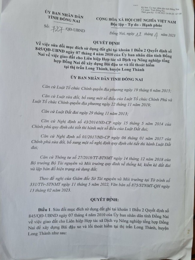 Đồng Nai: “Chữa cháy” quyết định giao 5.360 m2 đất cho Donacoop không đúng luật  - Ảnh 2.