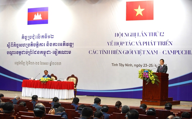Hội nghị Hợp tác và phát triển các tỉnh biên giới Việt Nam - Campuchia lần thứ 12, tổ chức tại Tây Ninh. Ảnh: BTC