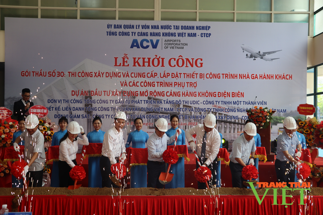 Khởi công gói thầu xây dựng công trình nhà ga hành khách Cảng hàng không Điện Biên   - Ảnh 1.
