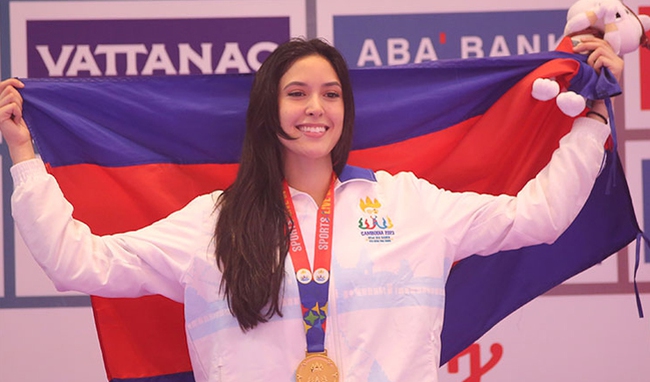 Nữ thần thể thao Campuchia - Cassandre Nicole Tubbs gây sốt SEA Games 32 - Ảnh 1.