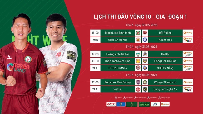 Lịch phát sóng trực tiếp vòng 10 V.League 2023: Tâm điểm HAGL vs Hà Nội FC - Ảnh 2.