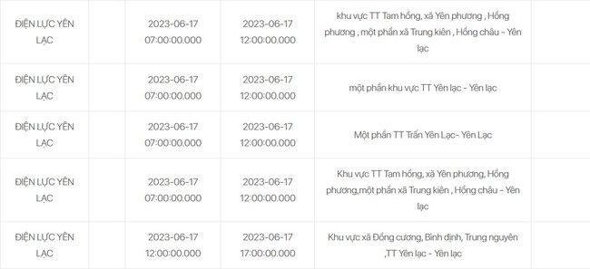 Lịch cắt điện Vĩnh Phúc ngày 17/6: Nhiều huyện bị cắt trên diện rộng
 - Ảnh 8.