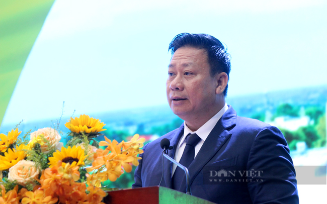 Ông Nguyễn Thanh Ngọc - Chủ tịch UBND tỉnh Tây Ninh cho biết, phát triển nông nghiệp công nghệ cao theo chuỗi giá trị là 1 trong những đột phá quan trọng của tỉnh. Ảnh: Nguyên Vỹ
