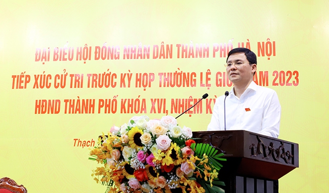 Cử tri huyện Thạch Thất vừa kiến nghị gì với Phó Chủ tịch HĐND TP Hà Nội? - Ảnh 1.