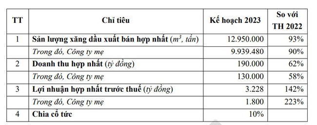 ĐHĐCĐ Petrolimex (PLX): Lên kế hoạch lợi nhuận tăng 42%, chia cổ tức 10% - Ảnh 1.