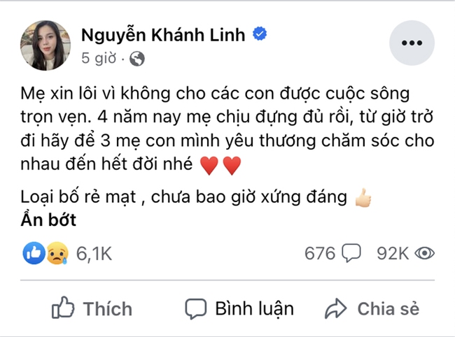 Vợ đăng trạng thái &quot;Bố không xứng đáng&quot;, trung vệ Bùi Tiến Dũng chính thức lên tiếng - Ảnh 1.