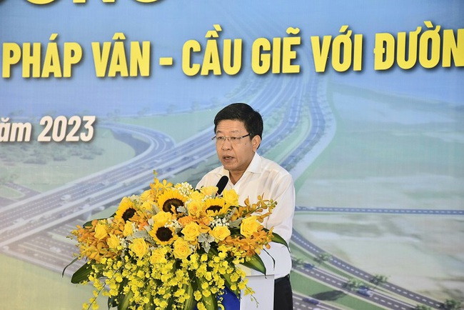 Hà Nội khởi công đường kết nối cao tốc Pháp Vân - Cầu Giẽ với Vành đai 3 - Ảnh 1.