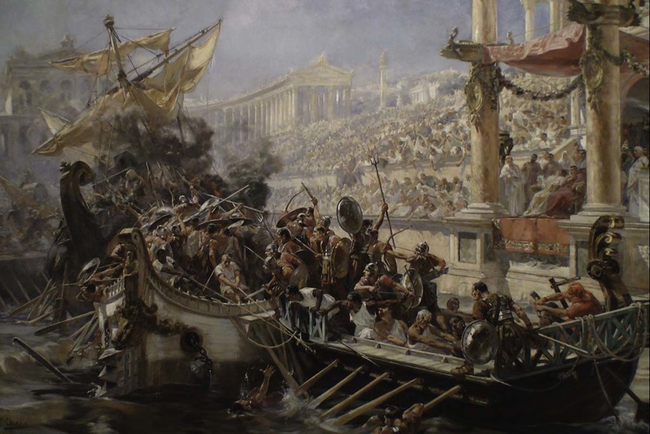Rùng rợn trò chơi thủy chiến tàn bạo nhất thời La Mã cổ đại - Ảnh 1.