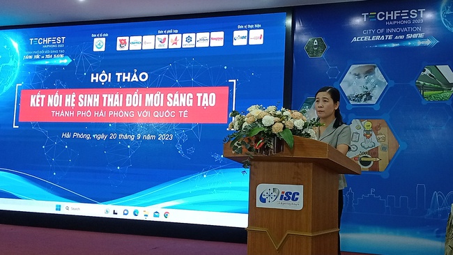 Khai mạc hội thảo Techfest “Kết nối Hệ sinh thái đổi mới sáng tạo thành phố Hải Phòng với quốc tế”. - Ảnh 1.