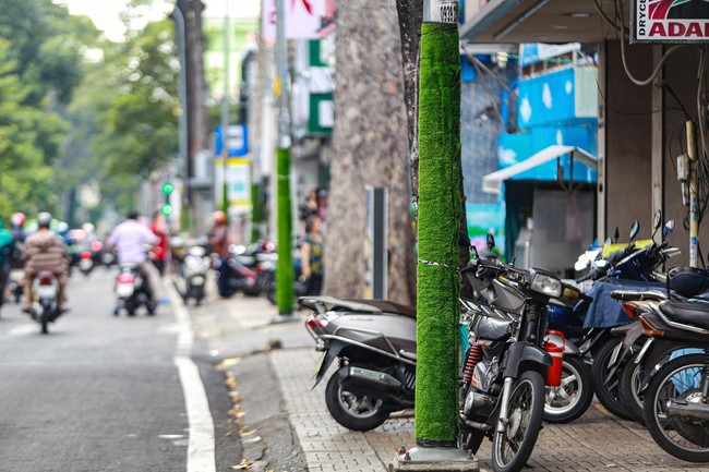 Việc gắn thảm cỏ cột đèn chỉ là giải pháp trước mắt trong khi chờ giải pháp căn cơ - Ảnh 1.