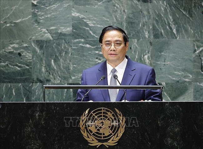 Thủ tướng Phạm Minh Chính phát biểu tại Đại hội đồng LHQ, nêu 5 giải pháp vượt qua thách thức - Ảnh 1.