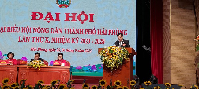 Hải Phòng: Chủ tịch Hội Nông dân Việt Nam Lương Quốc Đoàn dự, phát biểu tại Đại Hội Hội Nông dân thành phố khóa X - Ảnh 6.