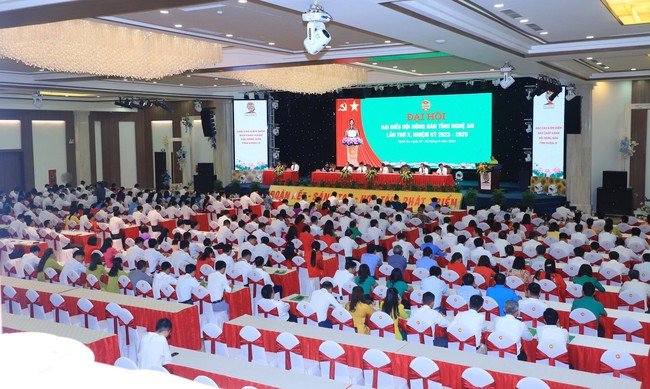 303 đại biểu chính thức tham dự Đại hội đại biểu Hội Nông dân tỉnh Nghệ An lần thứ X - Ảnh 1.