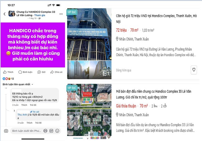 "Mê cung" thông tin khi tìm mua chung cư Handico Complex, 33 Lê Văn Lương- Ảnh 1.