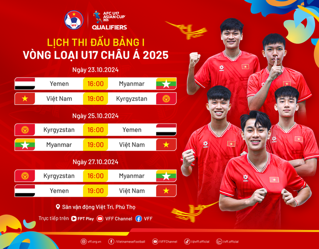 Xem trực tiếp U17 Việt Nam thi đấu Vòng loại giải U17 châu Á 2025 trên kênh nào? - Ảnh 4.