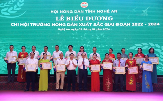 Nghệ An: Biểu dương 60 chi hội trưởng nông dân xuất sắc giai đoạn 2022-2024 - Ảnh 5.