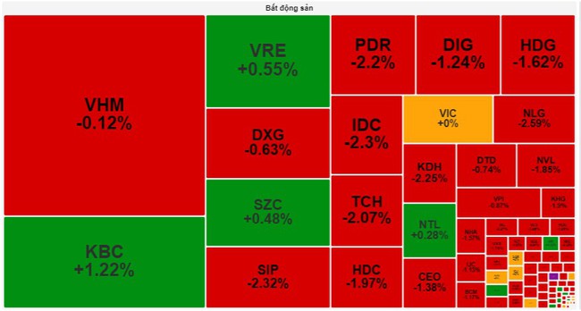 Cổ phiếu bất động sản nghiêng về sắc đỏ,  - Ảnh 1.