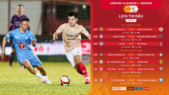 Lịch phát sóng trực tiếp vòng 7 V.League 2024/2025 - Ảnh 1.