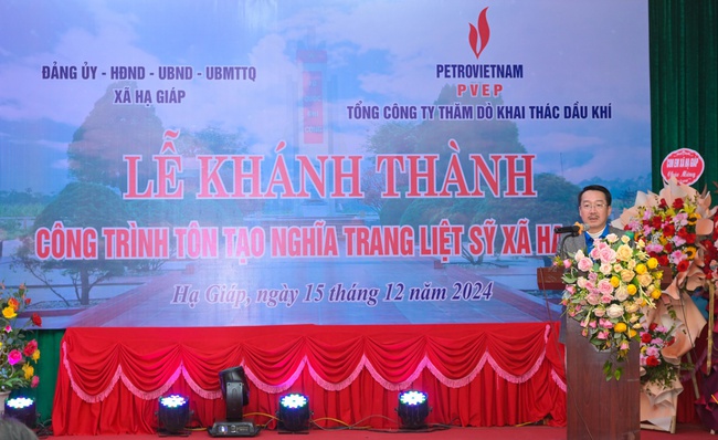 Petrovietnam/ PVEP tôn tạo Nghĩa trang liệt sĩ và tài trợ kinh phí tu sửa trường học xã Hạ Giáp, Phú Thọ - Ảnh 3.