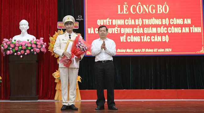Đại tá công an đang đi biệt phái được bổ nhiệm làm Phó Giám đốc công an tỉnh Quảng Ngãi- Ảnh 1.