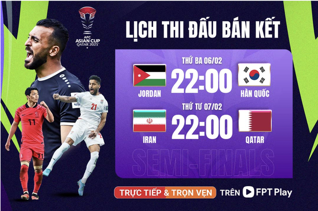 Lịch thi đấu và phát sóng trực tiếp bán kết Asian Cup 2023 trên FPT Play- Ảnh 1.