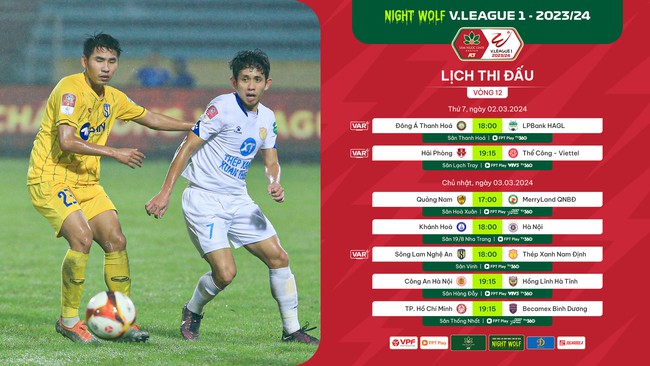 Lịch phát sóng trực tiếp vòng 12 V.League 2023/2024: Khó cho HAGL!- Ảnh 1.