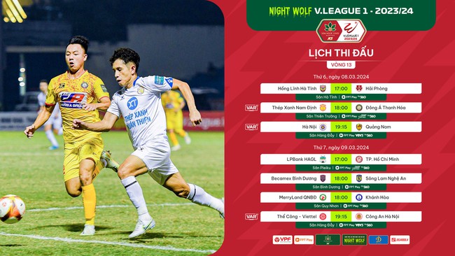 Lịch phát sóng trực tiếp vòng 13 V.League 2023/2024: Đại chiến Thép xanh Nam Định - Đông Á Thanh Hoá- Ảnh 1.