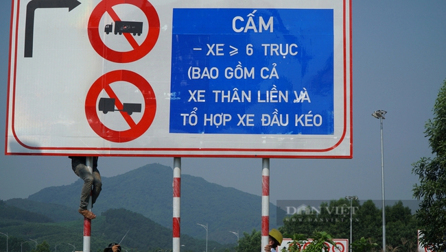 Không xử phạt xe hạng nặng đi vào cao tốc Cam Lộ-La Sơn trong 1-2 tuần đầu có quy định cấm- Ảnh 4.