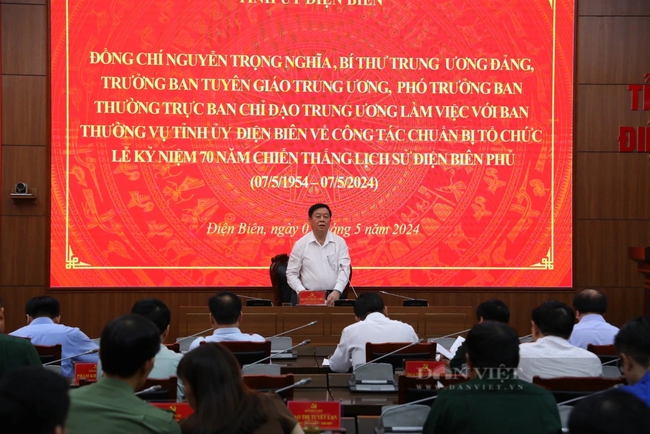 Trưởng Ban Tuyên giáo Trung ương Nguyễn Trọng Nghĩa làm việc với tỉnh Điện Biên- Ảnh 1.