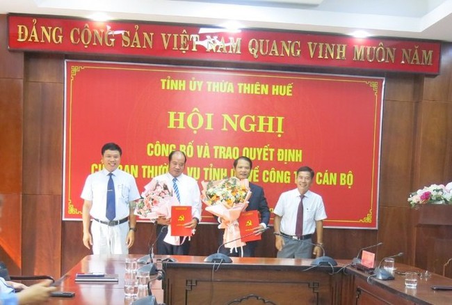 Thừa Thiên Huế: Bổ nhiệm Phó Trưởng ban Tổ chức và Phó Trưởng ban Nội chính Tỉnh ủy- Ảnh 1.