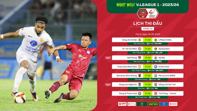 Lịch phát sóng trực tiếp vòng 25 V.League 2023/2024: Thành Nam có mở hội?- Ảnh 1.