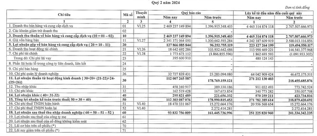 KQKD quý II/2024: Giảm thu từ cổ tức, Nhiệt điện Phả Lại báo lãi giảm 42%- Ảnh 1.